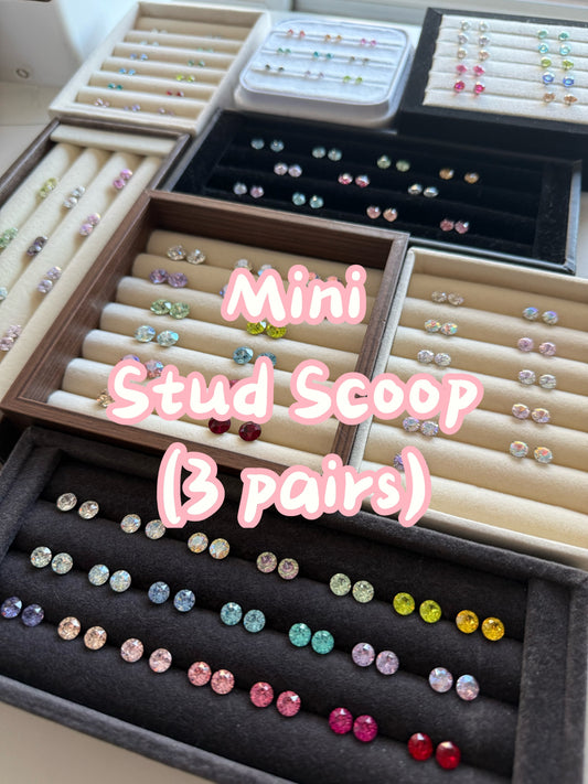 Mini Mystery Ear Stud Scoop (3 Pairs)